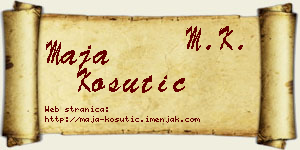 Maja Košutić vizit kartica